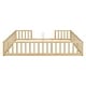 preview thumbnail 8 of 15, Two Twin Floor Bed with Fence,Guardrails