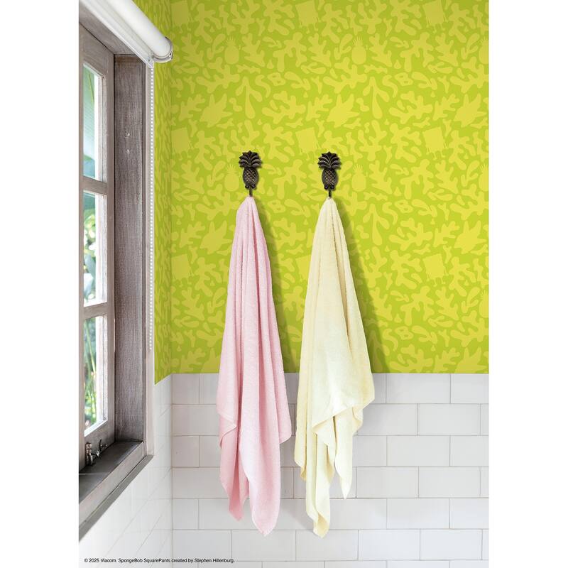 RoomMates SpongeBob SquarePants Underwater Yellow Peel and Stick Wallpaper - N/A
