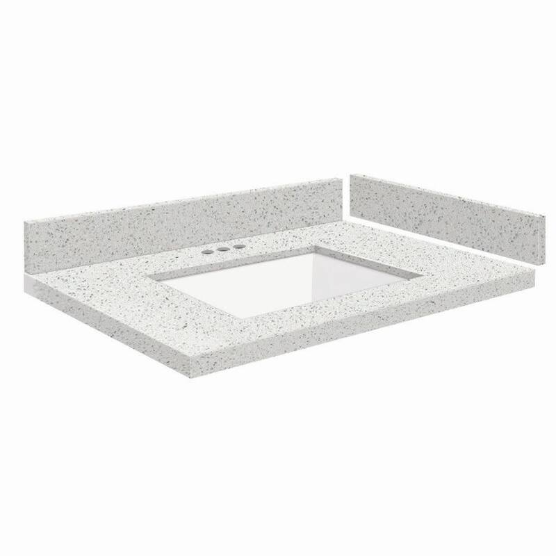 Transolid VT27.75x22-1KU-4 Silestone 28" Quartz Vanity Top with