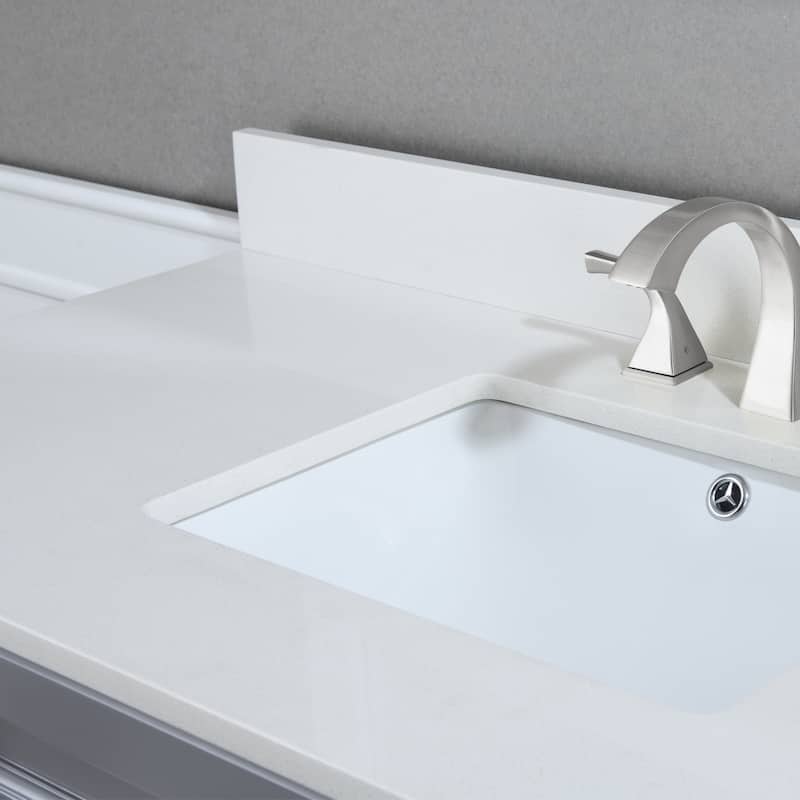 YASINU 60 inch Single Sink White Quartz Vanity Top(Not include cabinet)