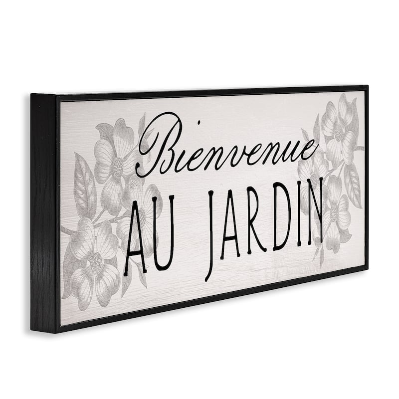 Stupell French Garden Welcome Framed Giclee Art Design By Lil' Rue