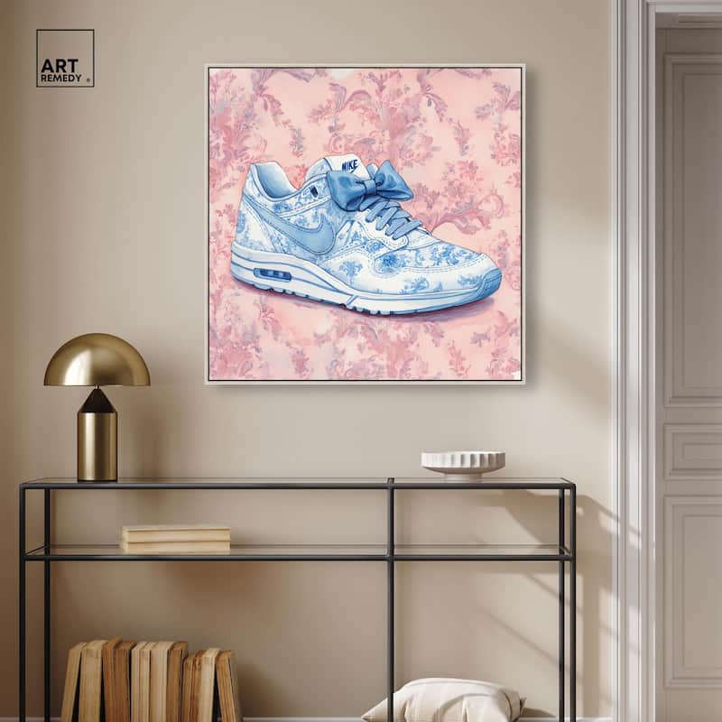 Blue Bow Sneaker II Canvas by Art Remedy