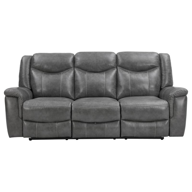Conrad Grey Upholstered Padded Arm Motion Sofa Set
