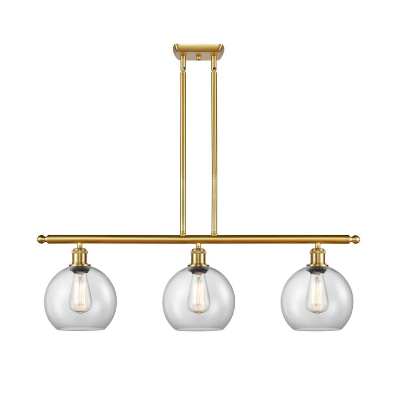 Innovations Lighting 516-3I-11-36 Athens Linear Athens 3 Light 36" - Satin Gold / Clear