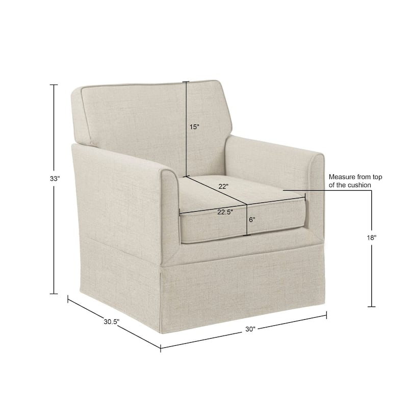510 Design Paula Slipcover Accent Armchair - 30"W x 30.5"D x 33"H