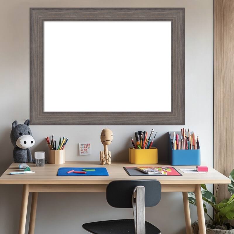 Amanti Art Country Barnwood Framed Dry Erase Magnetic Board