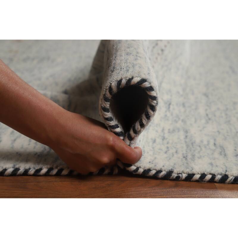 Hand Knotted Oriental 100% Wool Carpet Tribal Tribal Greys & Charcoal Gabbeh Area Rug - 10' 0'' X 8' 0''