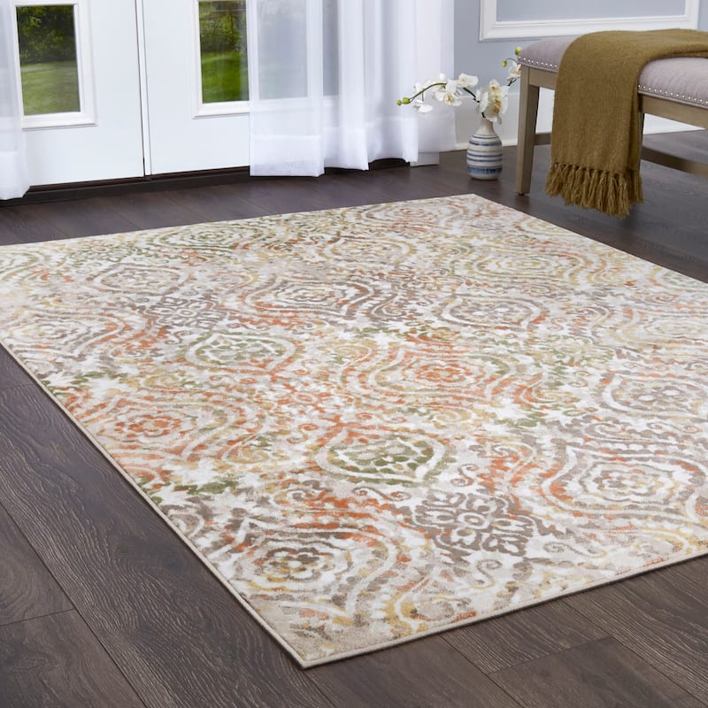 Home Dynamix Melrose Audrey Bohemian Ogee Area Rug