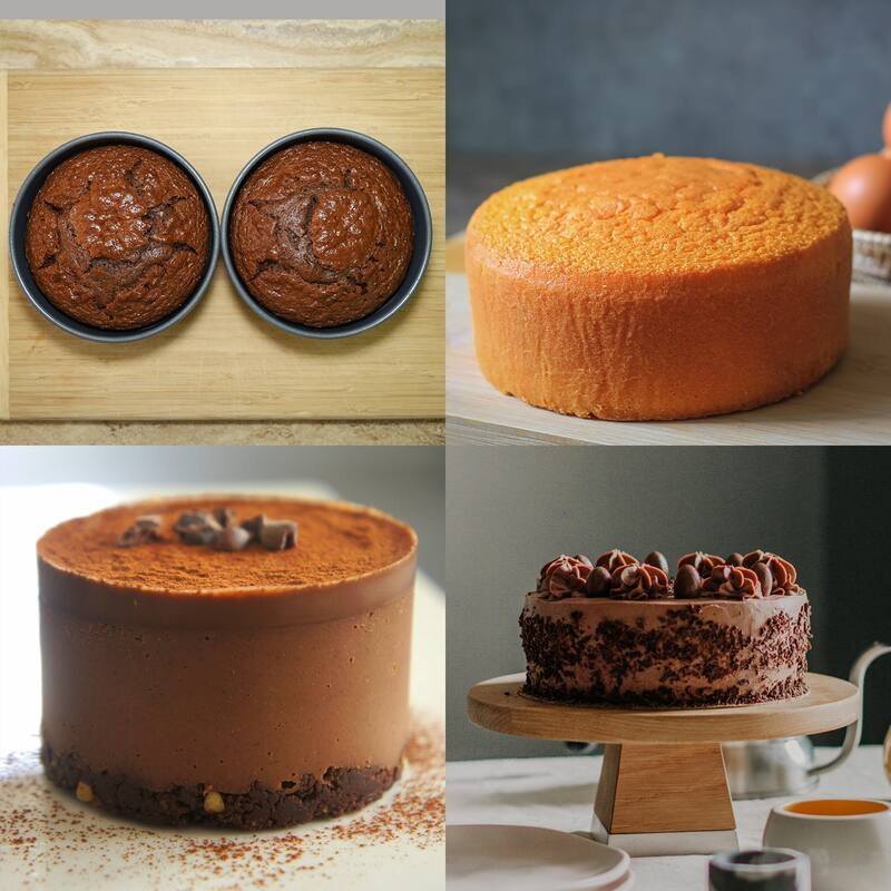 2Pcs Round Cake Pan Baking Cake Pans Cheesecake Pan Anodized Aluminum