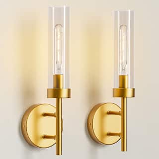 Modern Wall Sconce 2-Pack Wall Lighting Glass Lampshade
