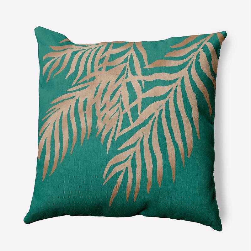 Blowing Palm Fronds Decorative Throw Pillow - 18" x 18" - Green Mint