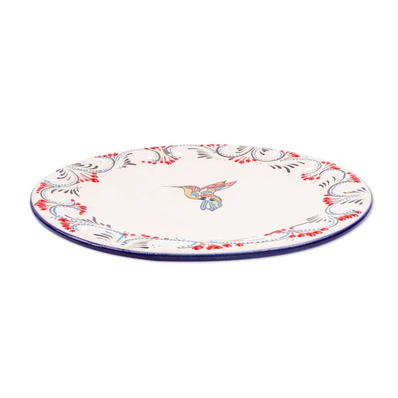 Novica Handmade Colibri Ceramic Dinner Plates (Pair)