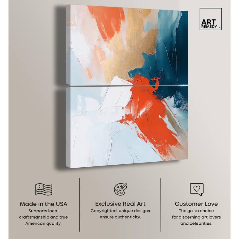 Bold and Bright I Canvas Set of 2 by Art Remedy, Gallery Wrapped