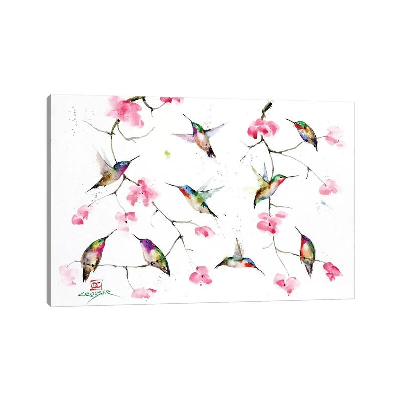iCanvas "Hummingbird Meeting" by Dean Crouser Canvas Print
