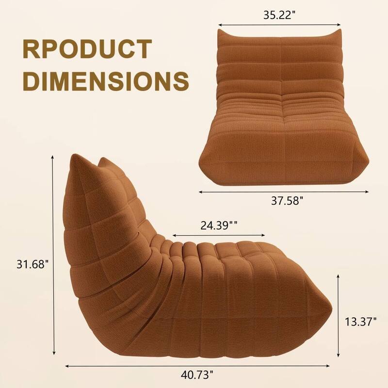 Kinbor Bean Bag Chair - Adult Bean Bag Chair with Soft Memory Foam