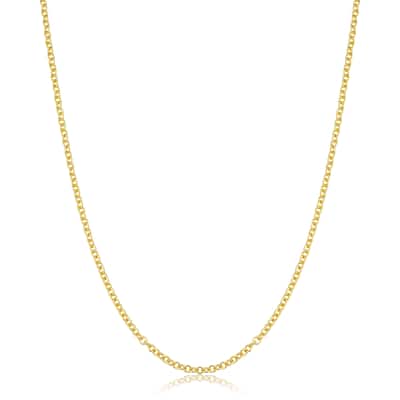 14k Yellow Gold Filled 2.1 mm Cable Chain Pendant Necklace (16 to 30 inches)