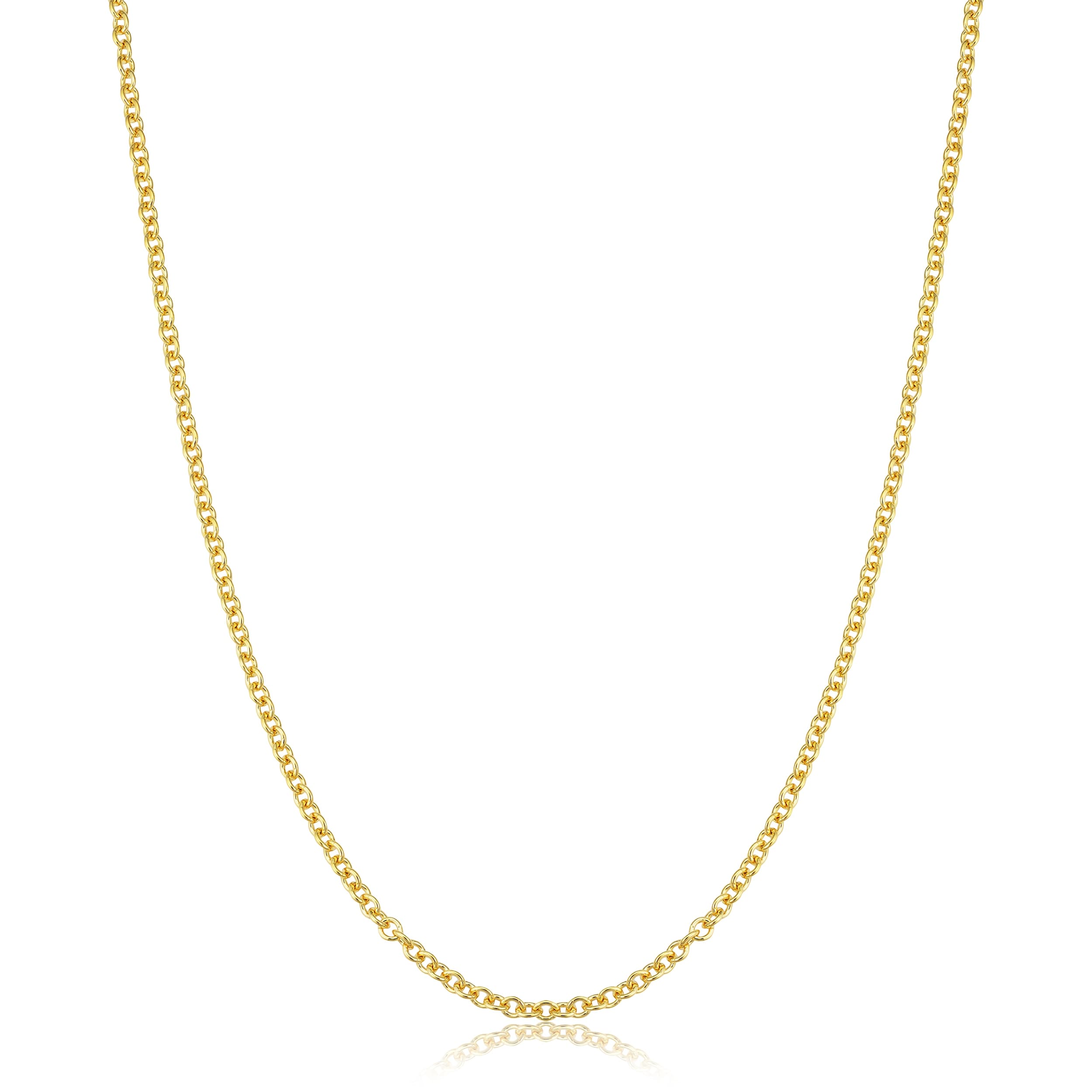Au Naturale 14k Yellow Gold Filled 2.1 mm Cable Chain Pendant Necklace (16 to 30 inches)