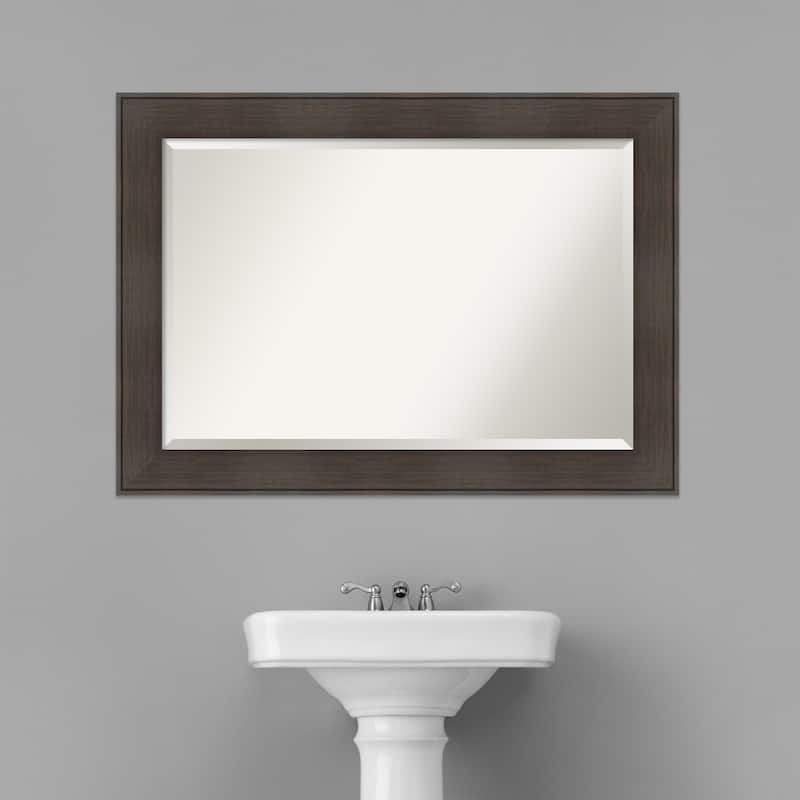 Beveled Bathroom Wall Mirror - William Frame