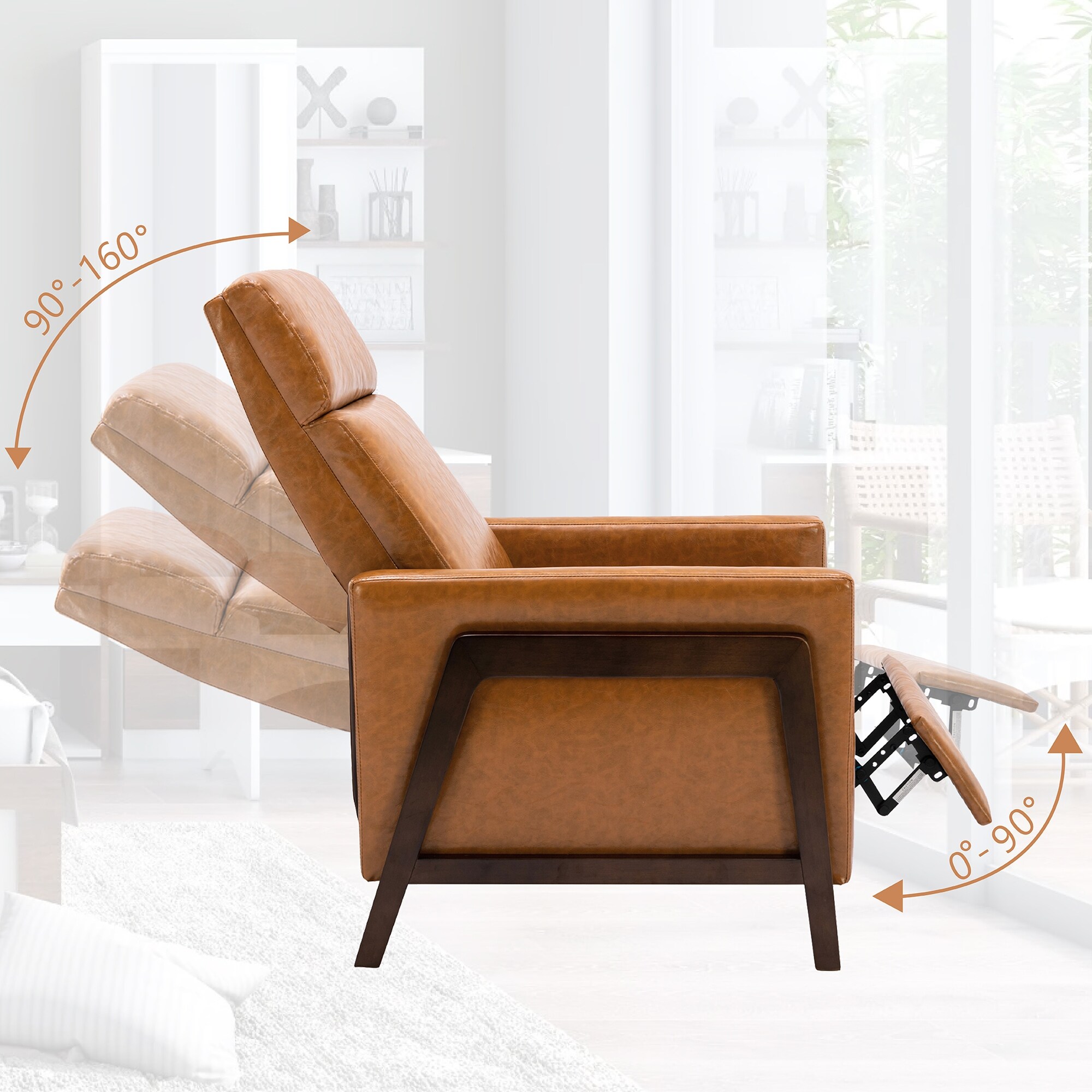 Kyrie leather store swivel accent chair