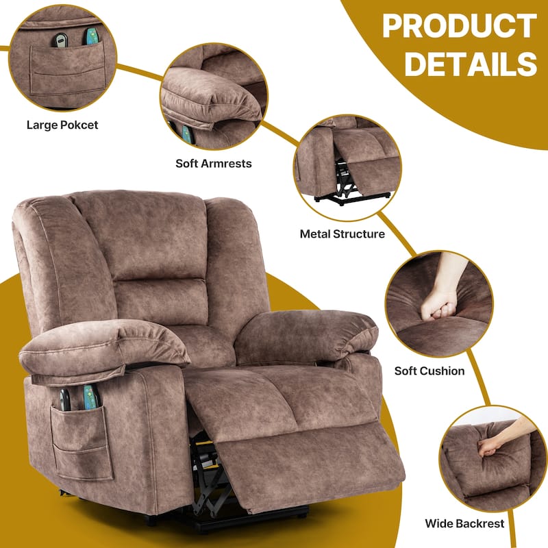 Power Lift Recliner Chair Sofa for Elderly with Massage