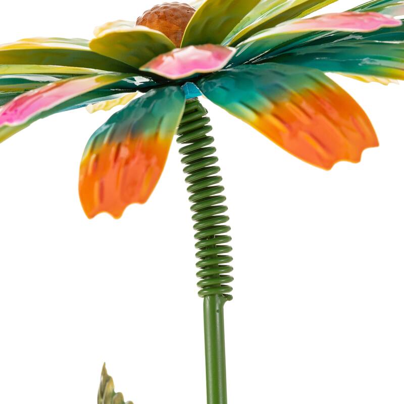 Glitzhome 41"H Garden Metal Flower Yardstake