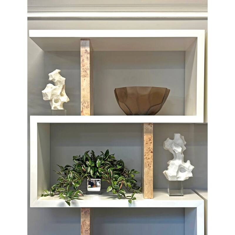 Ivy Arrangement in a Square Glass Pot - Green