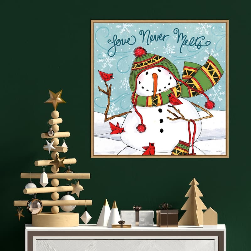 Snowplace Like Home V by Anne Tavoletti Framed Canvas Wall Art