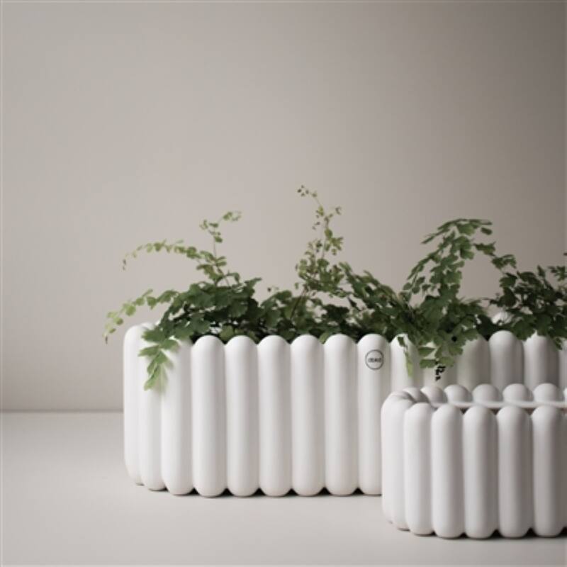 Ceramic Oval Planter - 7.5" - White