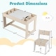 preview thumbnail 5 of 21, Costway Multifunctional Kids Table & 2 Chairs Set with Removable - See Details