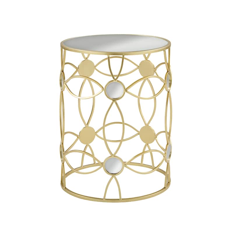 Modern Side table [Metal Frame +Mirror Top]