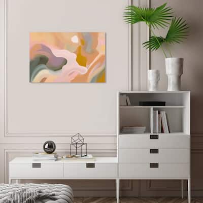 Wynwood Studio Abstract Sweet Mustard Abstract Brown and Ochre Modern & Contemporary Wall Art Canvas Print