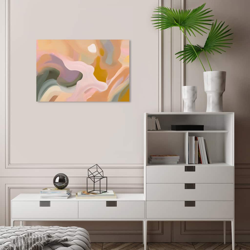 Wynwood Studio Abstract Sweet Mustard Abstract Brown and Ochre Modern & Contemporary Wall Art Canvas Print