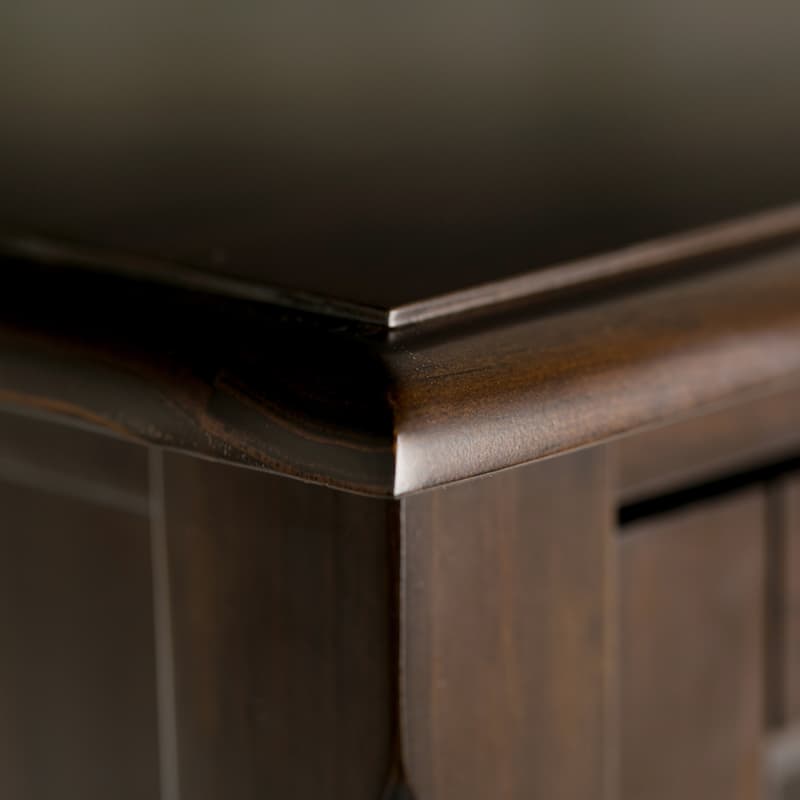 WYNDENHALL Portland SOLID WOOD 54 inch Wide Transitional TV Media Stand For TVs up to 60 inches - 54"w x 17.5"d x 36" h