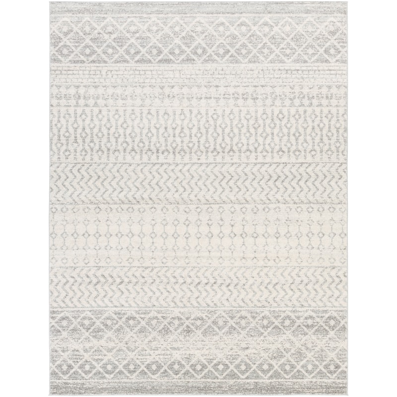 Livabliss Edie Bohemian Geometric Area Rug - 7' 10" x 11' - Grey - Rectangle