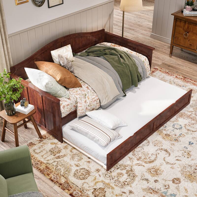 Nantucket Twin Wood Daybed with Twin Size Trundle
