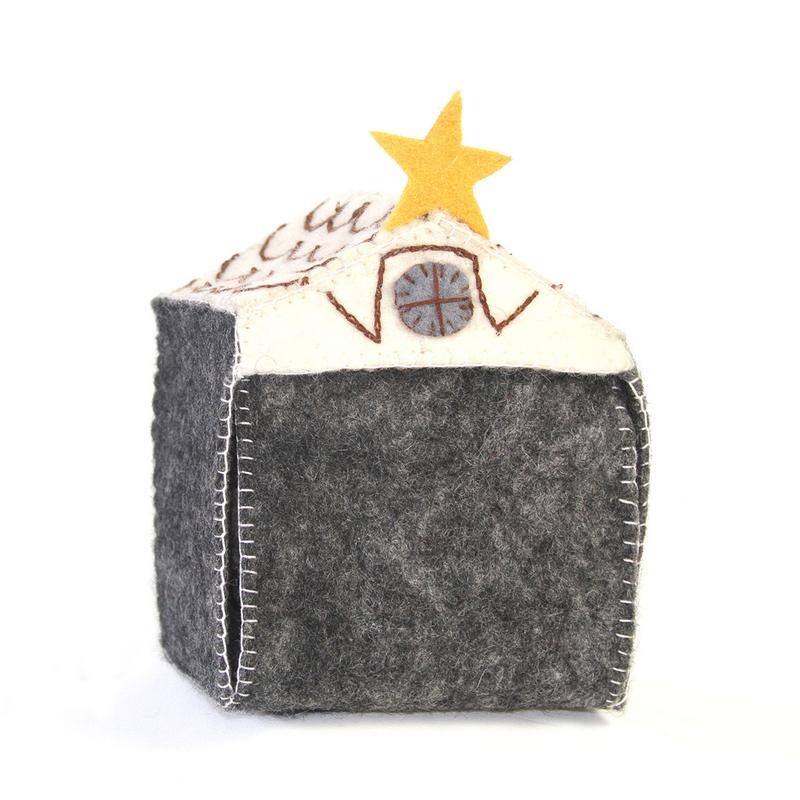 Handmade Felted Wool Christmas Nativity Set, 12 Piece