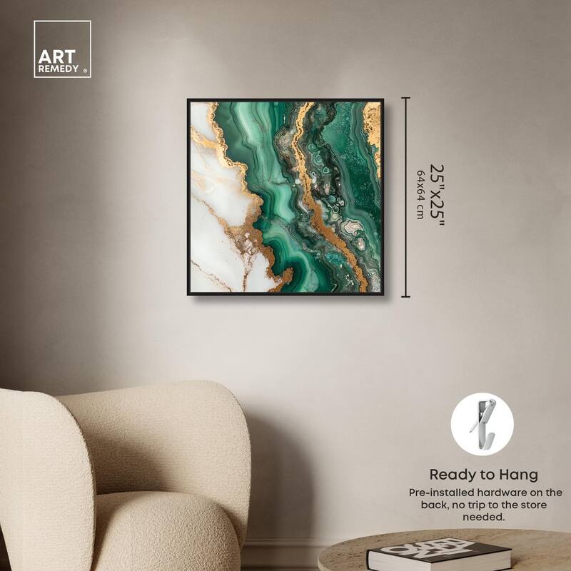 Malachite Majesty Canvas by Art Remedy
