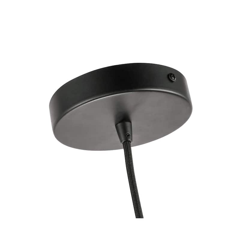 Ingrid 11-Inch Clear 1-Light Pendant - Black