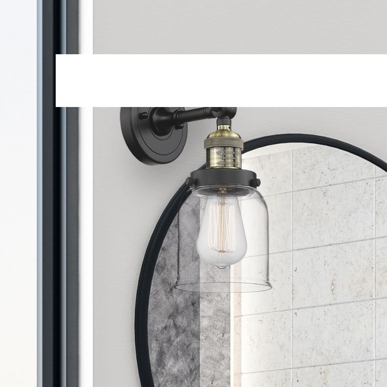 Innovations Lighting Small Bell Single Light 10" Tall Bathroom Sconce