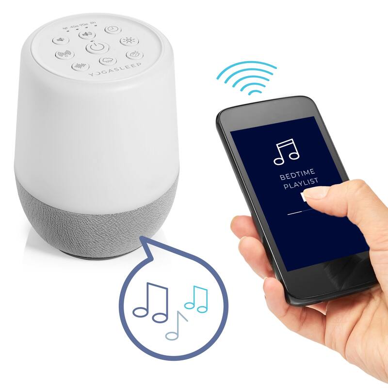 Yogasleep Duet Sound Machine with Wireless Speaker - White