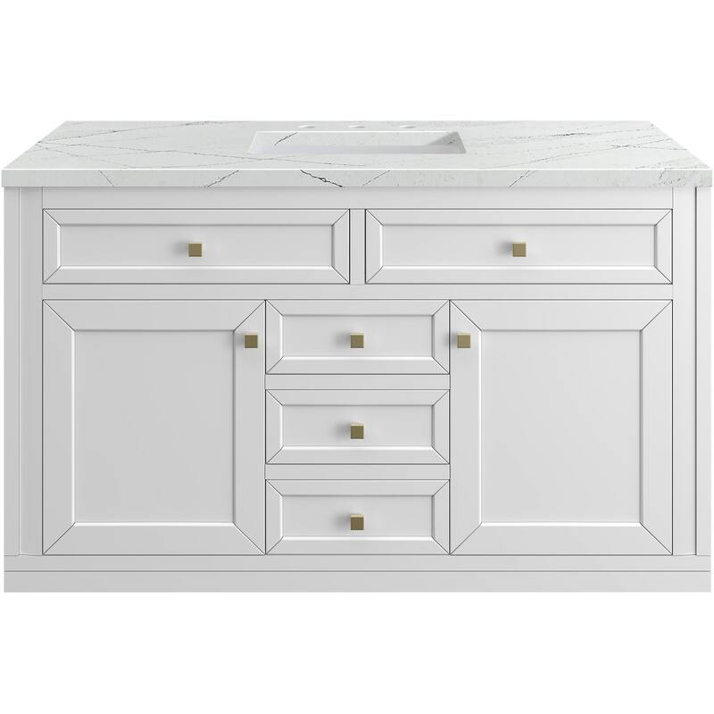 James Martin Vanities 503-V48-FENC Chicago 48" Free Standing Single - Glossy White
