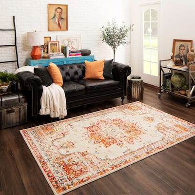 Mohawk Home Empearal Distressed Medallion Area Rug