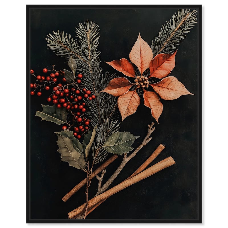 Hearth Flora Canvas by Art Remedy - 36" x 45" - Black