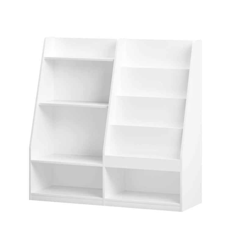 Kids Wooden Bookshelf and Toy Storage Organizer with 4-Tier Shelves