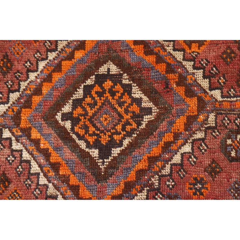Pre-1900 Antique Qashqai Persian Rug Handmade Wool Carpet - 3'1"x 6'0"