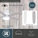 preview thumbnail 4 of 7, Armon 44 in. Low Profile Flush Mount Ceiling Fan with Reversible Blades, Dimmable LED Light Kit and Remote, Frosted Glass Shade