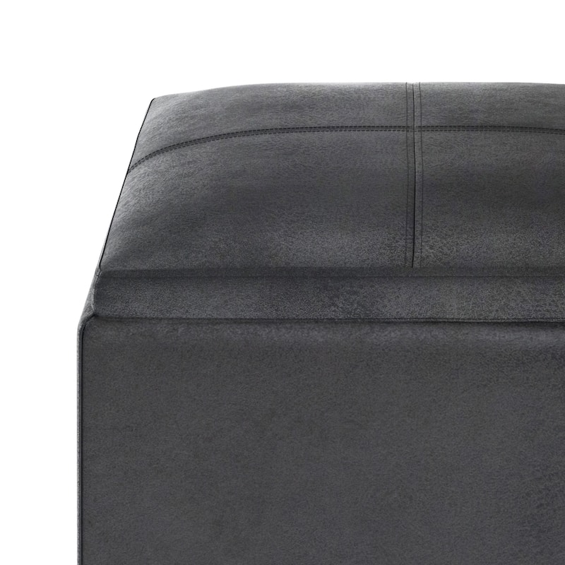 WYNDENHALL Townsend 17 inch Wide Contemporary Square Storage Ottoman