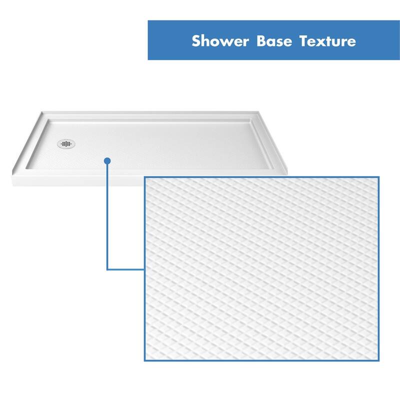 DreamLine Infinity-Z 30 in. D x 60 in. W x 74 3/4 in. H Sliding Shower Door and Shower Base Kit