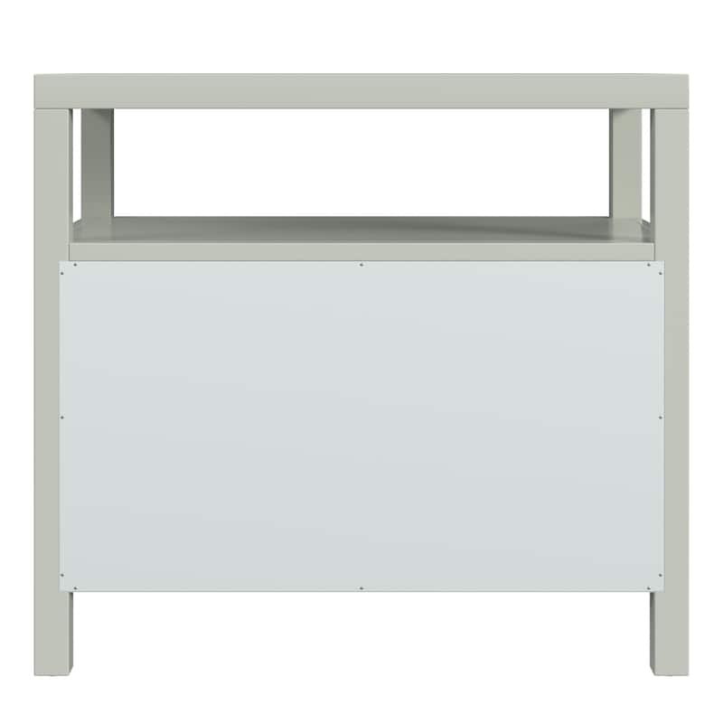 Nora 2-Drawer Wood Wide Nightstand