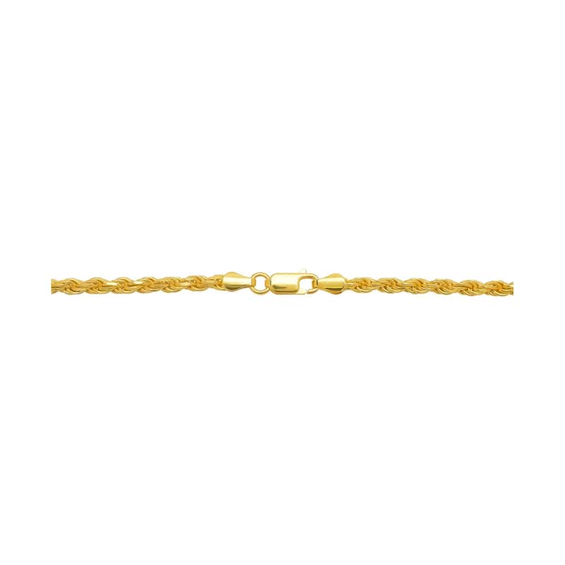 Victoria Townsend Gold over Sterling Silver 2.1mm Diamond Cut ROPE Necklace in 16 inches.